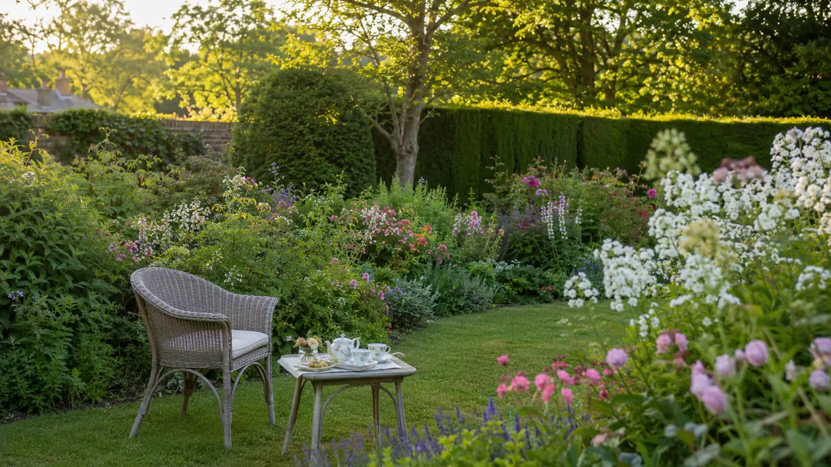The vicarage garden, the tea tray and the herbaceous border. Christie put a great deal of quiet malice in places like this.